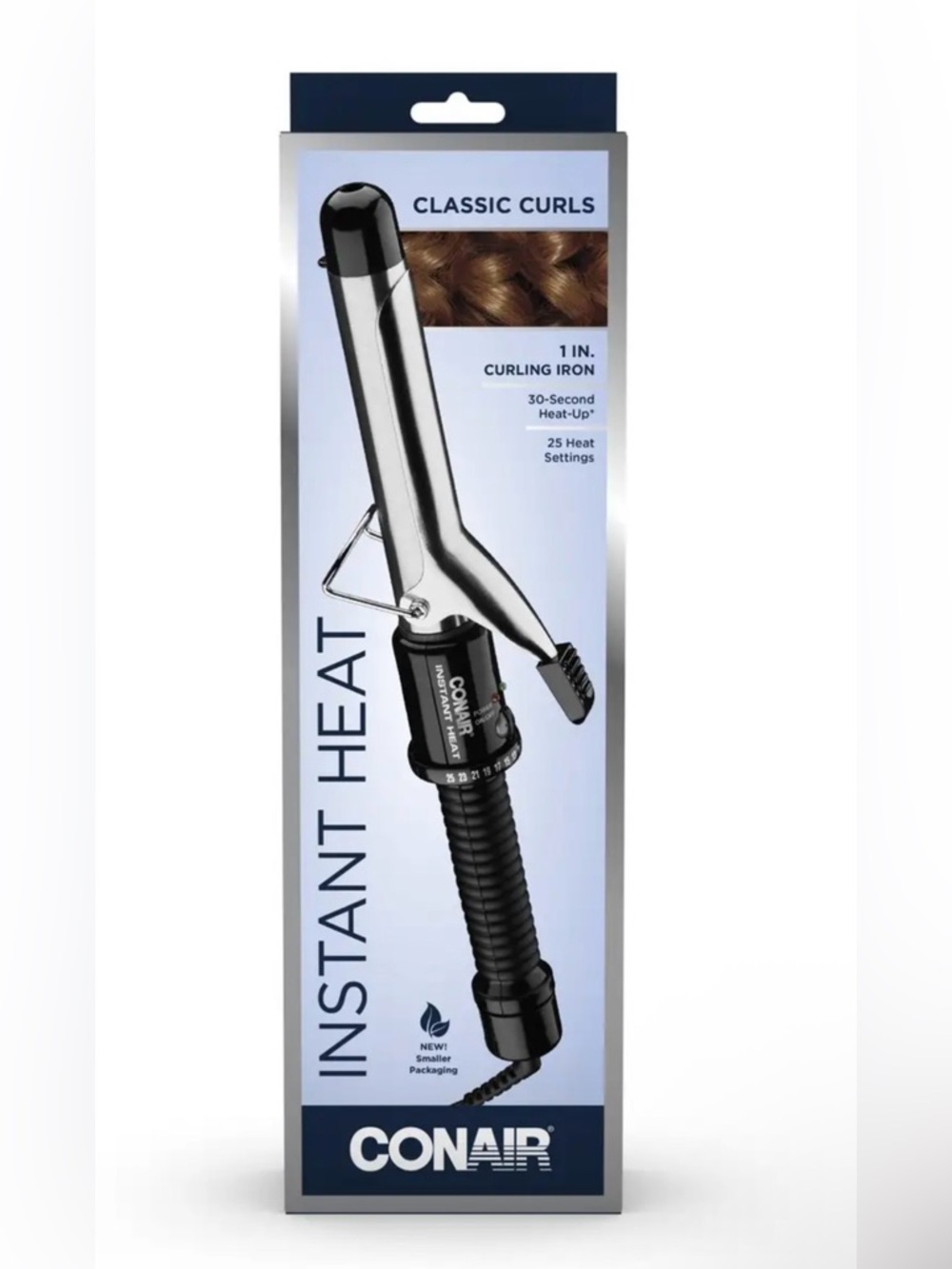 Conair Classic Curls 1" Curling Iron in Black and Silver